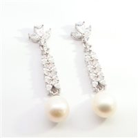 Orecchini Domar Gioielli Donna Orecchini perle argento 925 in Argento Cubic Zirconia EPB117452